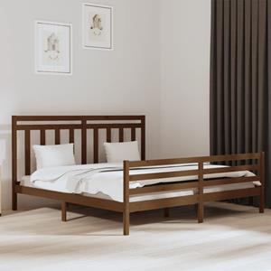 VidaXL Bedframe massief hout honingbruin 200x200 cm