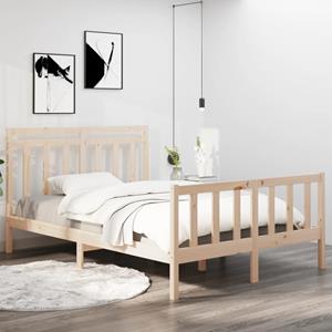 VidaXL Bedframe massief hout 140x190 cm