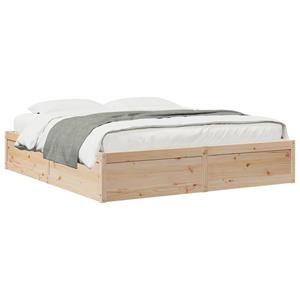 VidaXL Bedframe massief grenenhout 200x200 cm