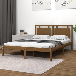 VidaXL Bedframe massief hout honingbruin 120x200 cm