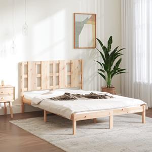 VidaXL Bedframe massief grenenhout 140x190 cm