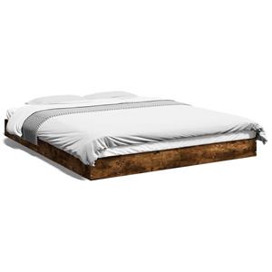 VidaXL Bedframe bewerkt hout gerookt eikenkleurig 150x200 cm