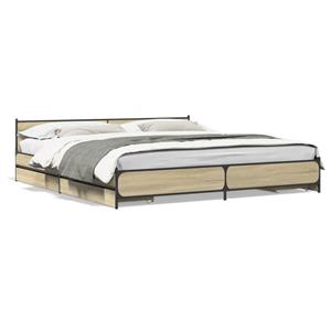 VidaXL Bedframe met lades bewerkt hout sonoma eikenkleurig 200x200 cm