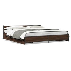 VidaXL Bedframe met lades bewerkt hout bruin eikenkleur 180x200 cm