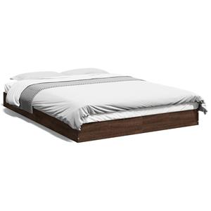 VidaXL Bedframe bewerkt hout bruin eikenkleur 135x190 cm