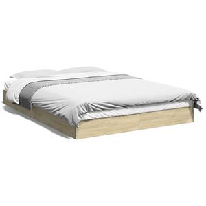 VidaXL Bedframe bewerkt hout sonoma eikenkleurig 120x190 cm