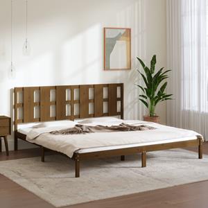 VidaXL Bedframe massief grenenhout honingbruin 200x200 cm