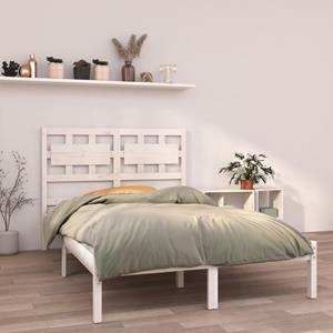 VidaXL Bedframe massief hout wit 120x190 cm