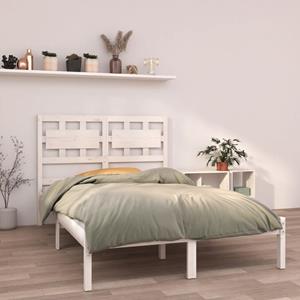 VidaXL Bedframe massief hout wit 140x190 cm