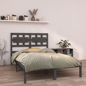 VidaXL Bedframe massief hout grijs 120x200 cm