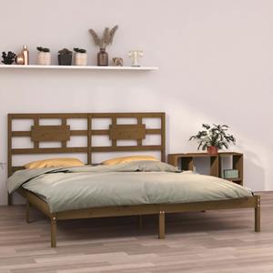 VidaXL Bedframe massief hout honingbruin 200x200 cm