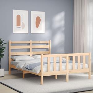 VidaXL Bedframe met hoofdbord massief hout 120x200 cm