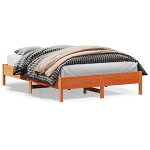 VidaXL Bedframe massief grenenhout wasbruin 160x200 cm