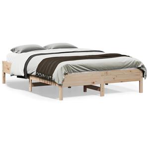 VidaXL Bedframe massief grenenhout 140x190 cm