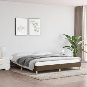 VidaXL Bedframe stof donkerbruin 180x200 cm