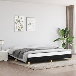 VidaXL Bedframe stof zwart 200x200 cm