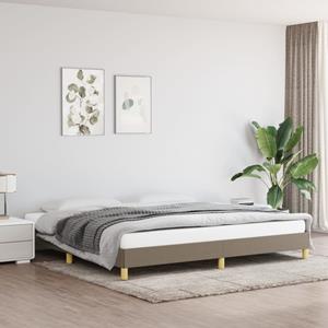 VidaXL Bedframe stof taupe 200x200 cm