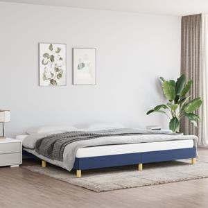 VidaXL Bedframe stof blauw 200x200 cm