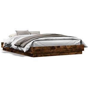 VidaXL Bedframe bewerkt hout gerookt eikenkleurig 160x200 cm