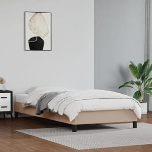 VidaXL Bedframe kunstleer cappuccinokleurig 100x200 cm