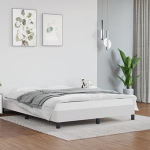 VidaXL Bedframe kunstleer wit 140x190 cm