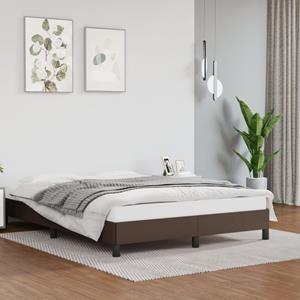 VidaXL Bedframe kunstleer bruin 140x190 cm