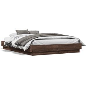 VidaXL Bedframe bewerkt hout bruin eikenkleur 120x190 cm