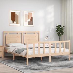 VidaXL Bedframe met hoofdbord massief hout 160x200 cm