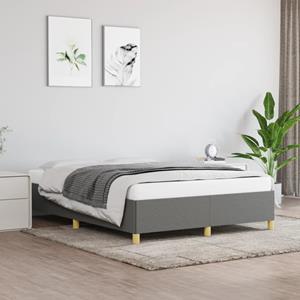 VidaXL Bedframe stof donkergrijs 140x190 cm