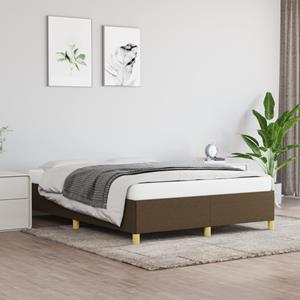 VidaXL Bedframe stof donkerbruin 140x190 cm