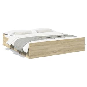 VidaXL Bedframe met lades bewerkt hout sonoma eikenkleurig 180x200 cm