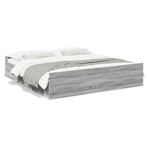 VidaXL Bedframe met lades bewerkt hout grijs sonoma eiken 180x200 cm