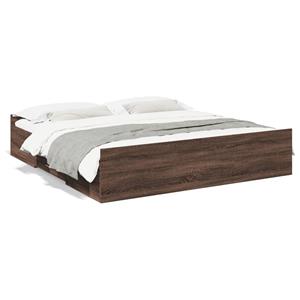 VidaXL Bedframe met lades bewerkt hout bruin eikenkleur 180x200 cm