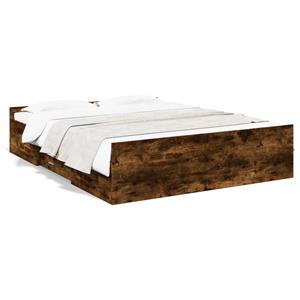 VidaXL Bedframe met lades bewerkt hout gerookt eikenkleurig 160x200 cm