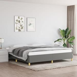 VidaXL Bedframe stof donkergrijs 200x200 cm