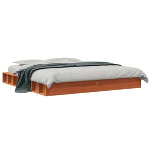 VidaXL Bedframe massief grenenhout wasbruin 180x200 cm