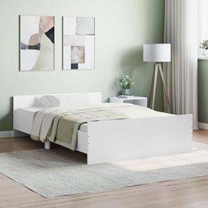 VidaXL Bedframe met hoofd- en voeteneinde wit 120x200 cm