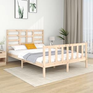 VidaXL Bedframe massief hout 135x190 cm