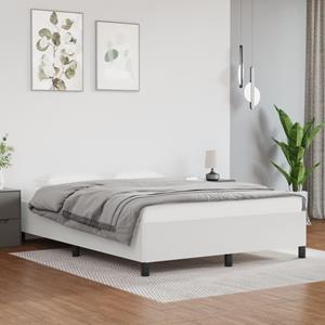 VidaXL Bedframe kunstleer wit 140x190 cm