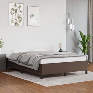 VidaXL Bedframe kunstleer bruin 140x190 cm