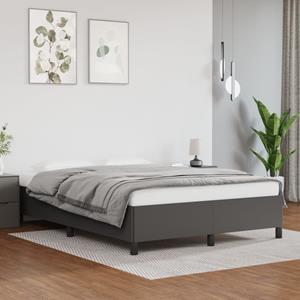 VidaXL Bedframe kunstleer grijs 140x190 cm