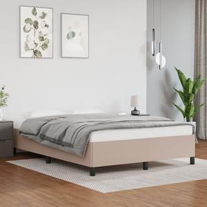 VidaXL Bedframe kunstleer cappuccinokleurig 140x190 cm