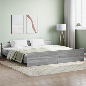 VidaXL Bedframe met hoofd- en voeteneinde grijs sonoma 180x200 cm