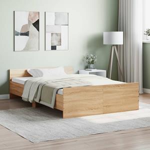 VidaXL Bedframe met hoofd- en voeteneinde sonoma eikenkleur 120x190 cm