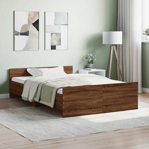 VidaXL Bedframe hoofd- en voeteneinde bruin eikenkleur 120x190 cm