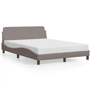 VidaXL Bedframe met hoofdbord stof taupe 120x200 cm