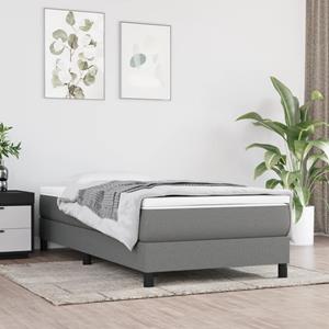 VidaXL Bedframe stof donkergrijs 90x190 cm