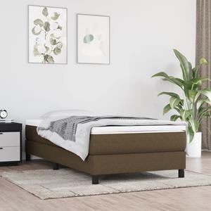 VidaXL Bedframe stof donkerbruin 100x200 cm