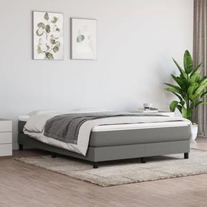 VidaXL Bedframe stof donkergrijs 140x190 cm