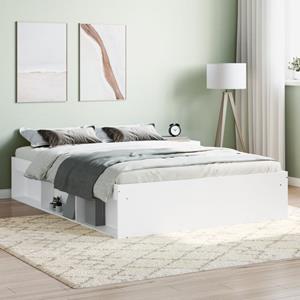 VidaXL Bedframe wit 135x190 cm Double